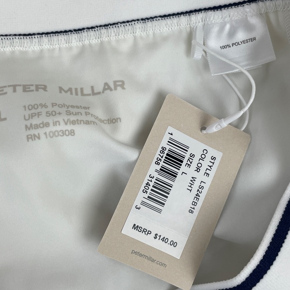 Peter Millar White Pleated Golf Tennis Skort Skirt - NWT $140 - Picture 5 of 8